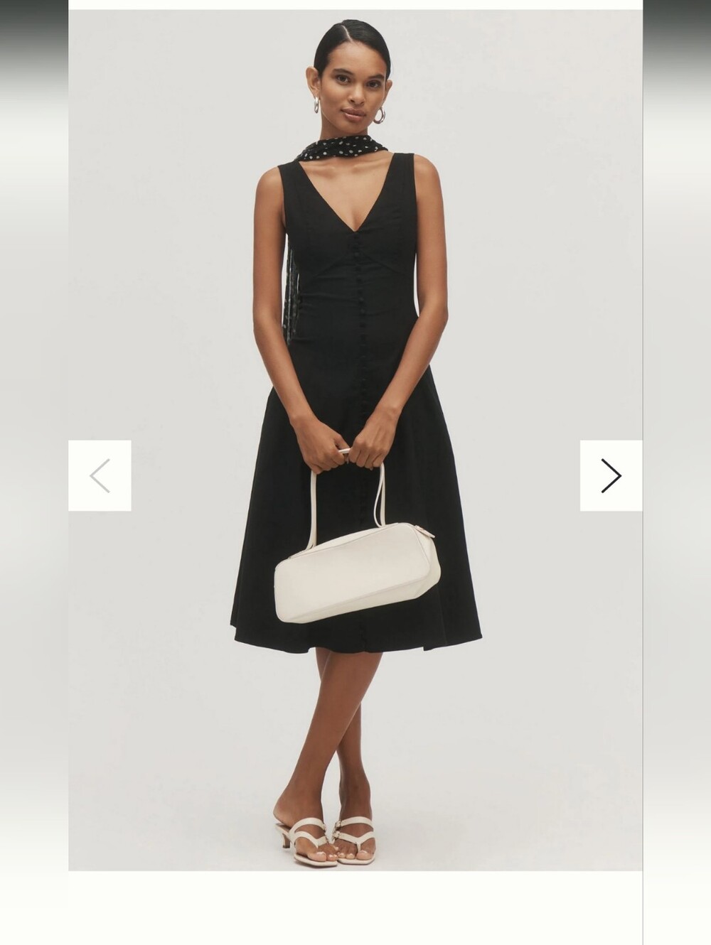 Anthropologie V Neck And Back Button Front Midi Dress Sz M